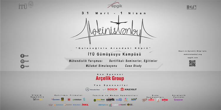 Makinistanbul 31 Mart – 1 Nisan’da İTÜ Makine Fakültesinde!