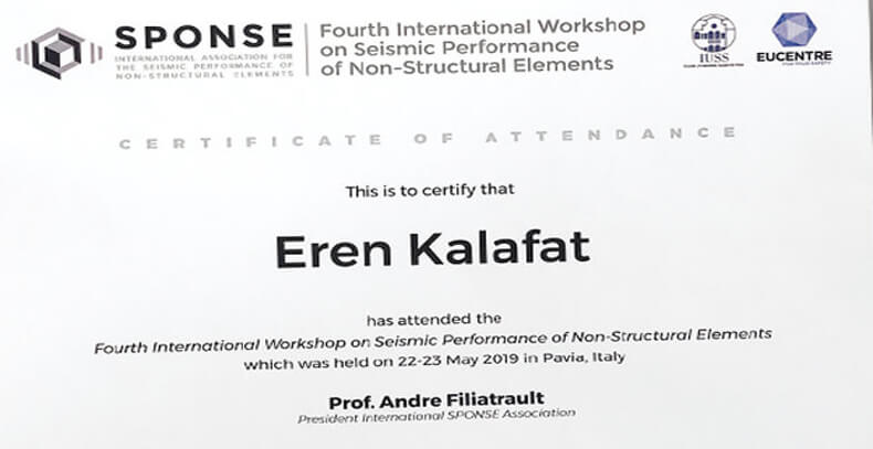 Eren Kalafat 4. Uluslararası SPONSE Konferansı için İtalya’daydı