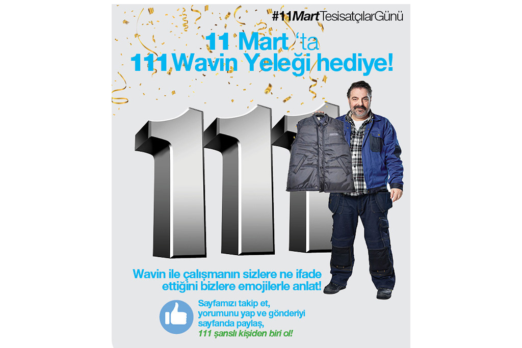 İnşaat ve altyapı sektörünün lider ve global markası Wavin, 11 Mart Dünya Tesisatçılar Gününe özel yarışma düzenliyor