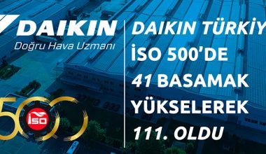 Daikin Türkiye, İSO 500’de 41 basamak birden yükseldi