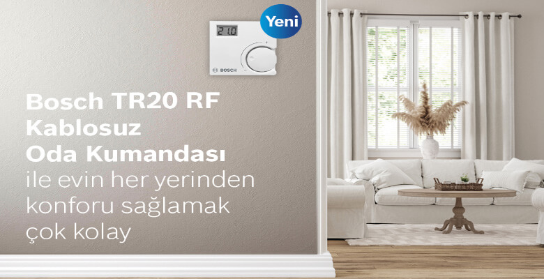 Bosch’un yeni kablosuz oda kumandası ile konfor her zaman elinizin altında