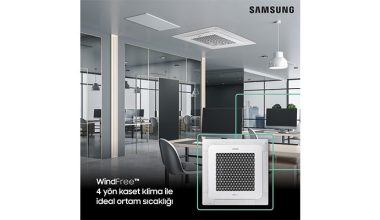Samsung WindFreeTM 4 Yön Kaset Klima akıllı optimizasyonla %77’ye varan enerji tasarrufu sağlıyor
